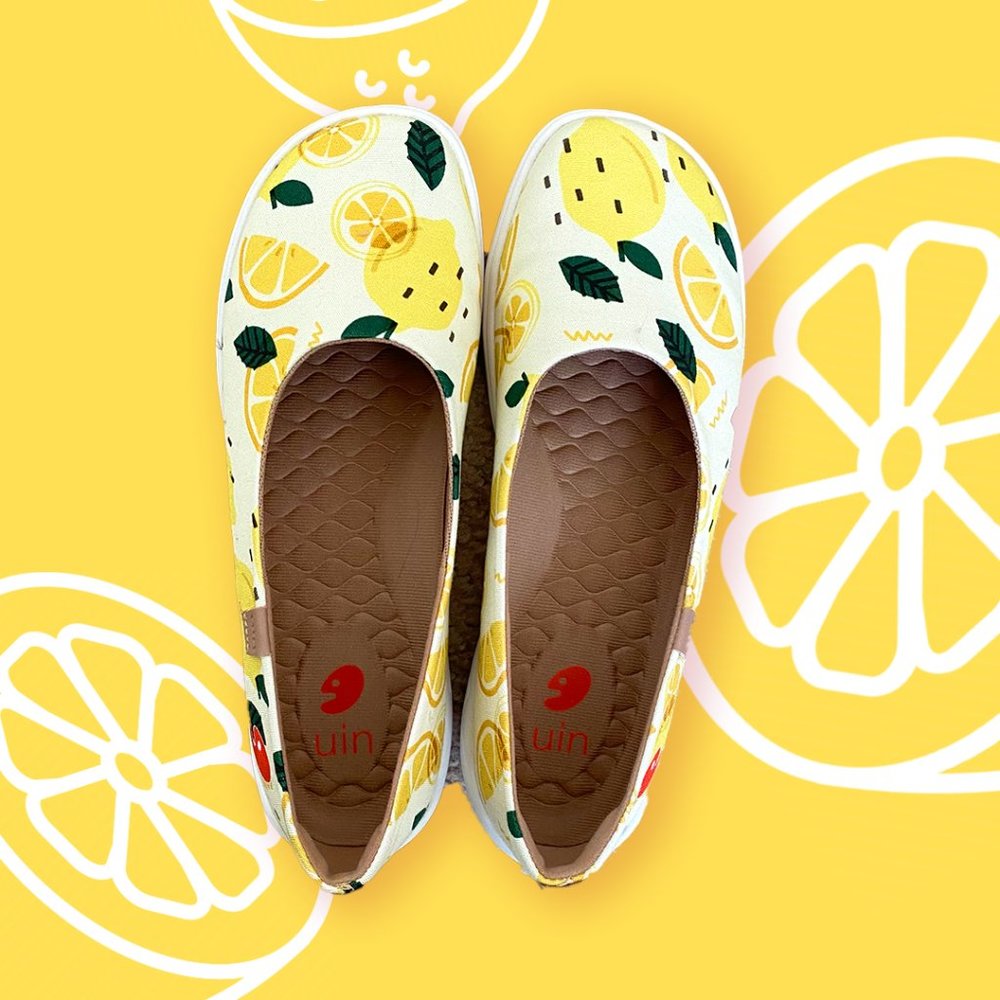 UIN Lemon Juice Canvas Slip-on Ballet Shoes (NEW)
